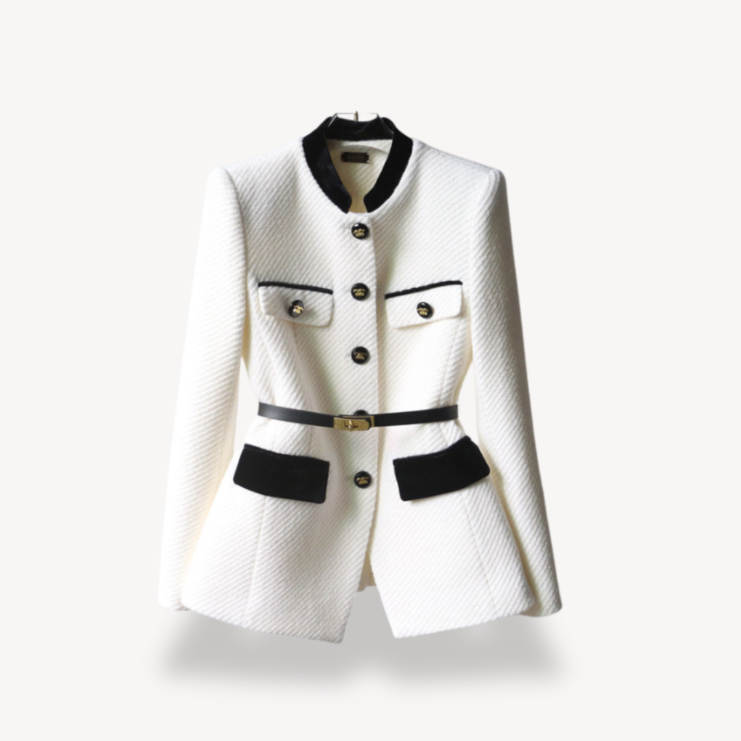 Sophie | Zwarte Dames Blazer met Riem voor Elegante Winterlooks 3