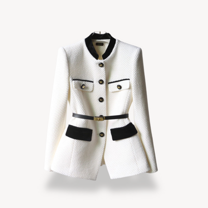 Sophie | Zwarte Dames Blazer met Riem voor Elegante Winterlooks 3