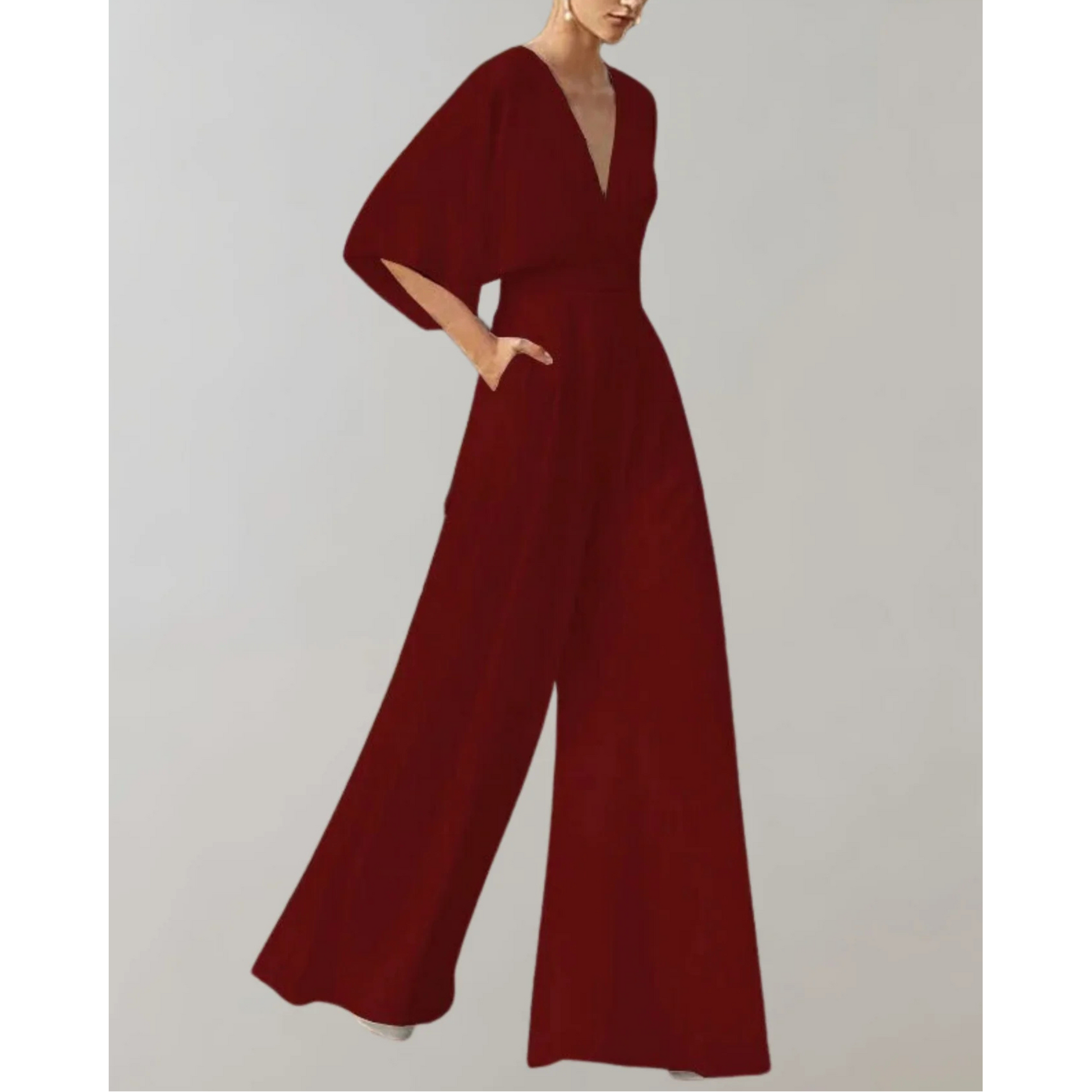 Sophie | Zwarte Dames Jumpsuit Feestelijk met Wijde Pijpen voor Elke Gelegenheid 2