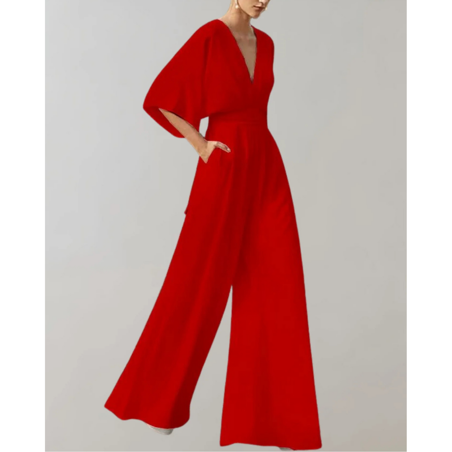 Sophie | Zwarte Dames Jumpsuit Feestelijk met Wijde Pijpen voor Elke Gelegenheid 4