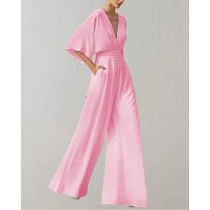 Sophie | Zwarte Dames Jumpsuit Feestelijk met Wijde Pijpen voor Elke Gelegenheid 5