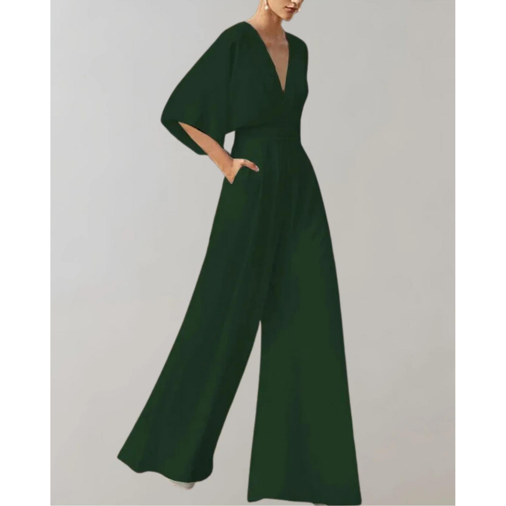 Sophie | Zwarte Dames Jumpsuit Feestelijk met Wijde Pijpen voor Elke Gelegenheid 6
