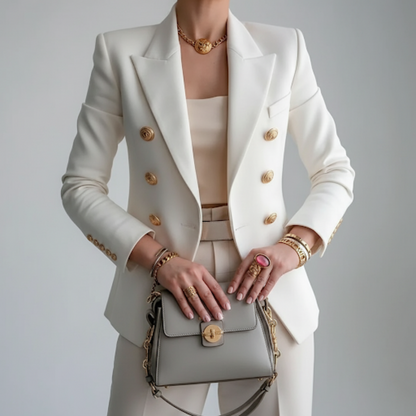 Sophie | Zwarte Lange Blazer Dames met Moderne Casual Elegantie 0