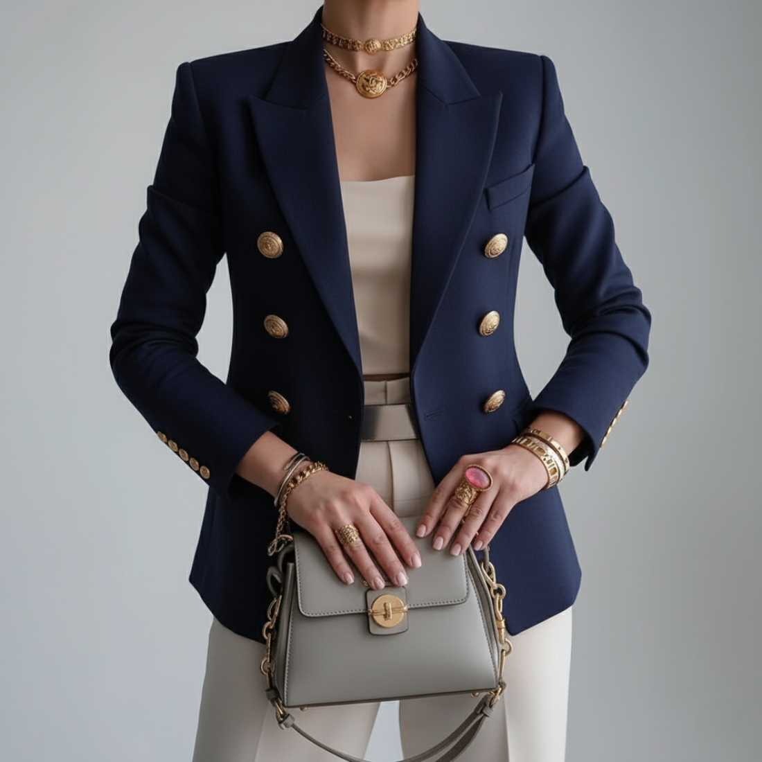 Sophie | Zwarte Lange Blazer Dames met Moderne Casual Elegantie 1