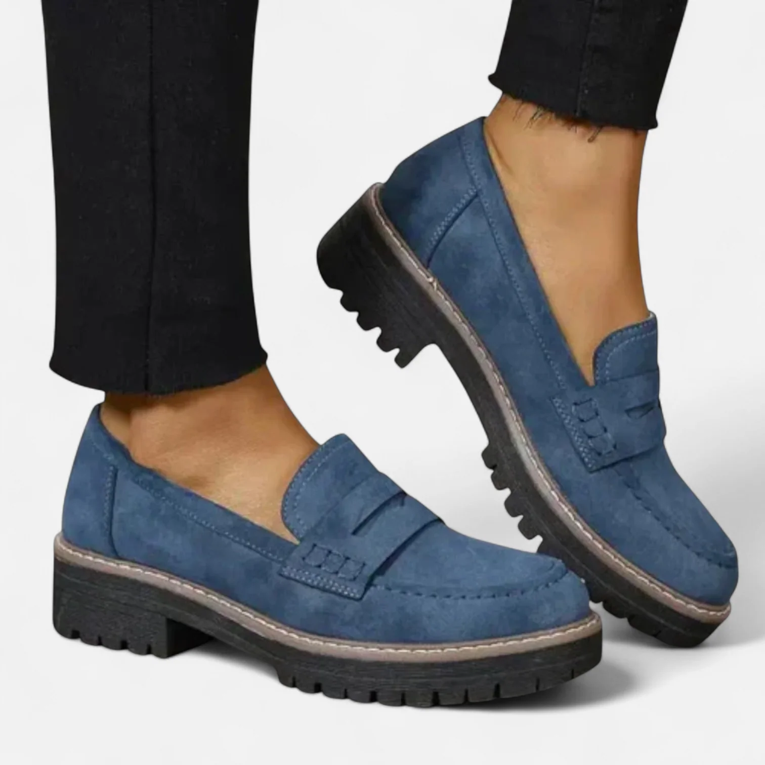 Sophie | Zwarte Loafers Dames met Dikke Zool voor Stijl en Comfort 3