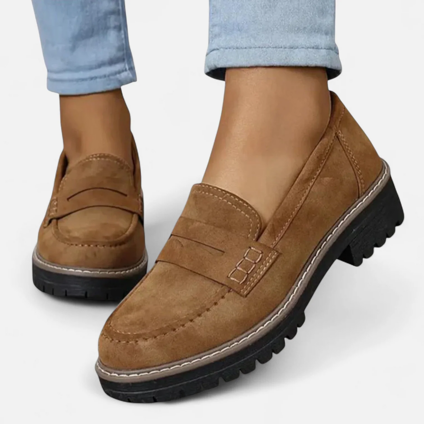Sophie | Zwarte Loafers Dames met Dikke Zool voor Stijl en Comfort 4