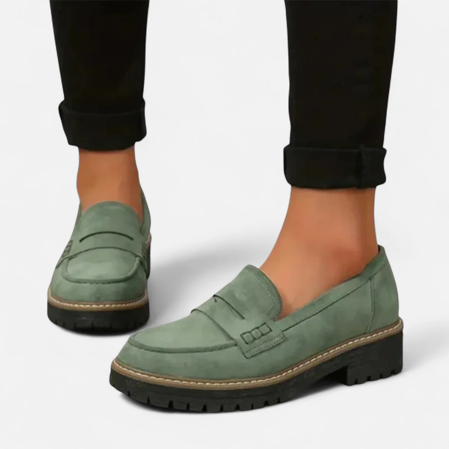 Sophie | Zwarte Loafers Dames met Dikke Zool voor Stijl en Comfort 5