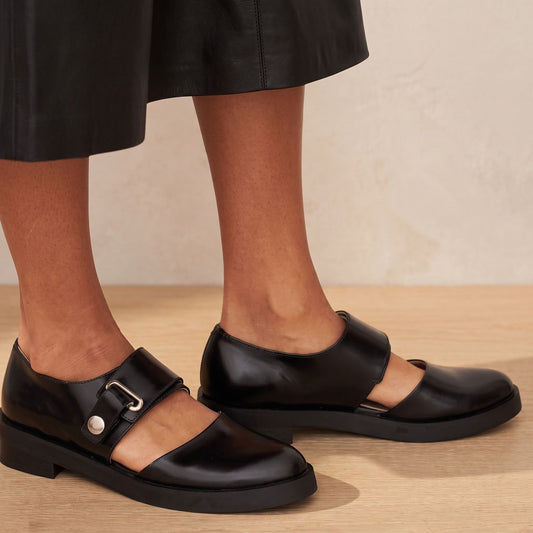 ADELARA Mary-Jane schoenen met gespriem in glanzend kunstleer voor dames
