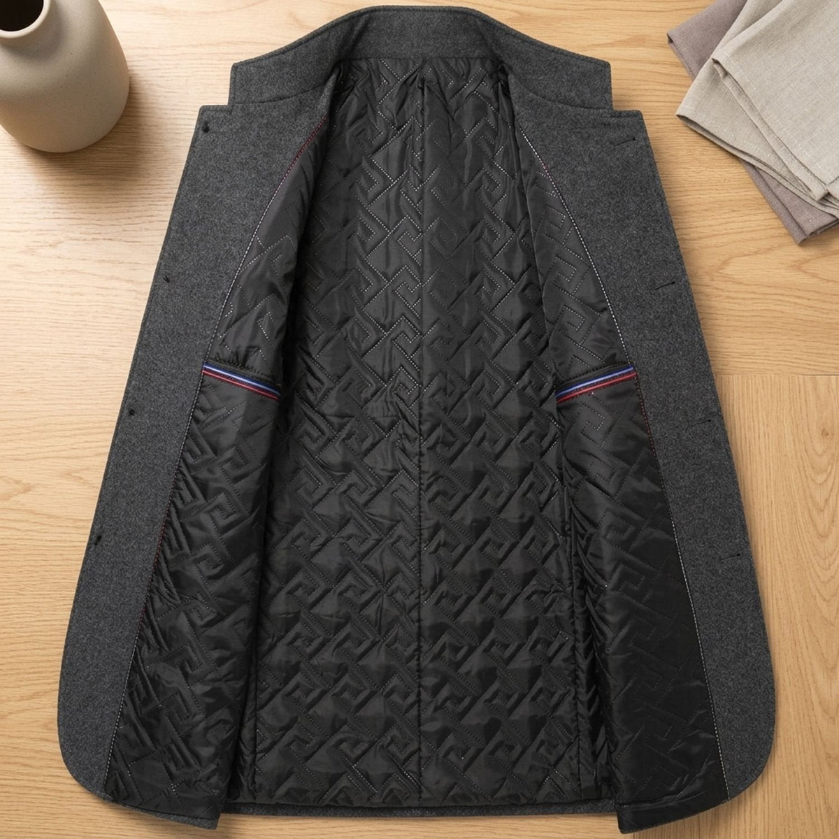 ANDREAS winterjas in combinatie met nette broek