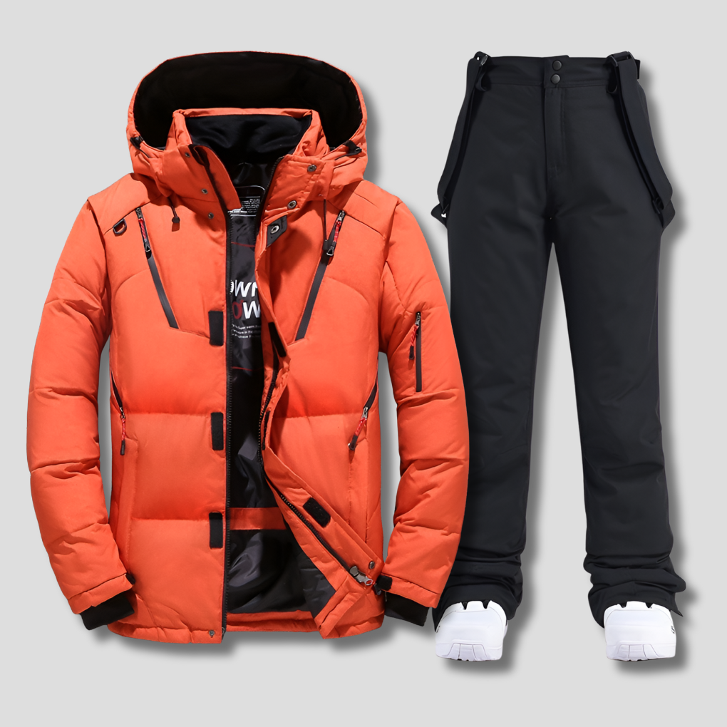 Detail van de verstelbare manchetten en rits van het ARCTON skipak