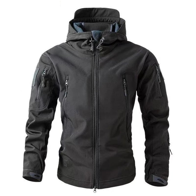 Close-up van verstelbare mouwboorden op de BRANDON softshell jas