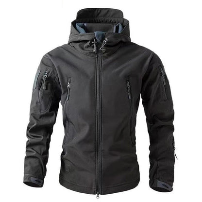 Close-up van verstelbare mouwboorden op de BRANDON softshell jas