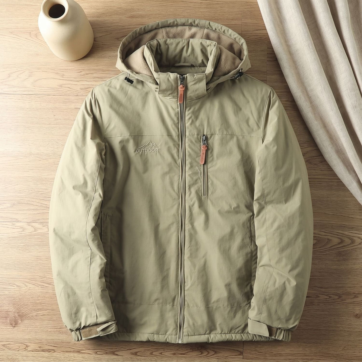 BRONTIGO heren winterjas met capuchon in relaxed fit