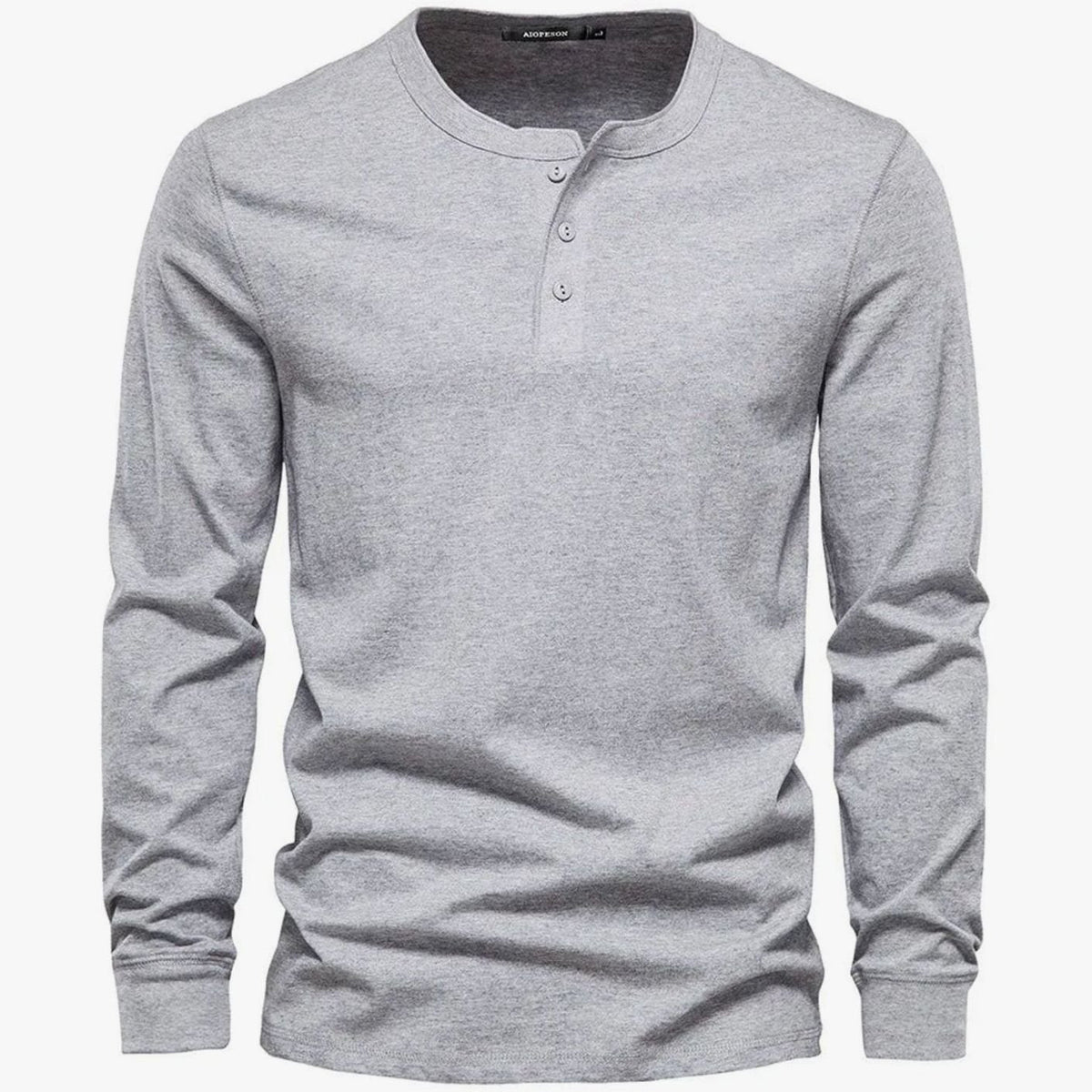 Geribbelde manchetten van het DALTON heren henley shirt
