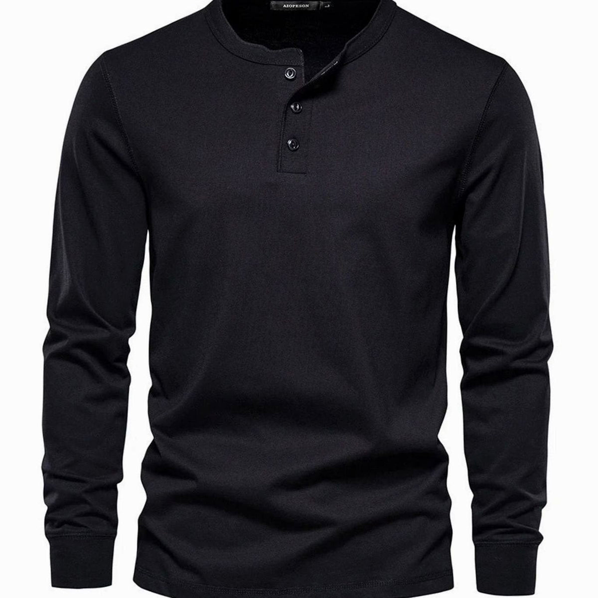DALTON henley shirt gedragen tijdens smart-casual gelegenheid