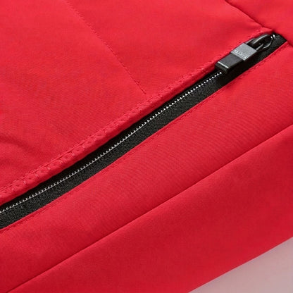 DOMINIK jas in rood, opvallende winterlook