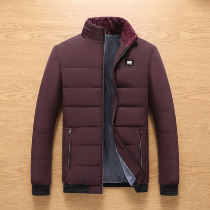 Close-up van de fleece binnenvoering van de DOMINIK winterjas