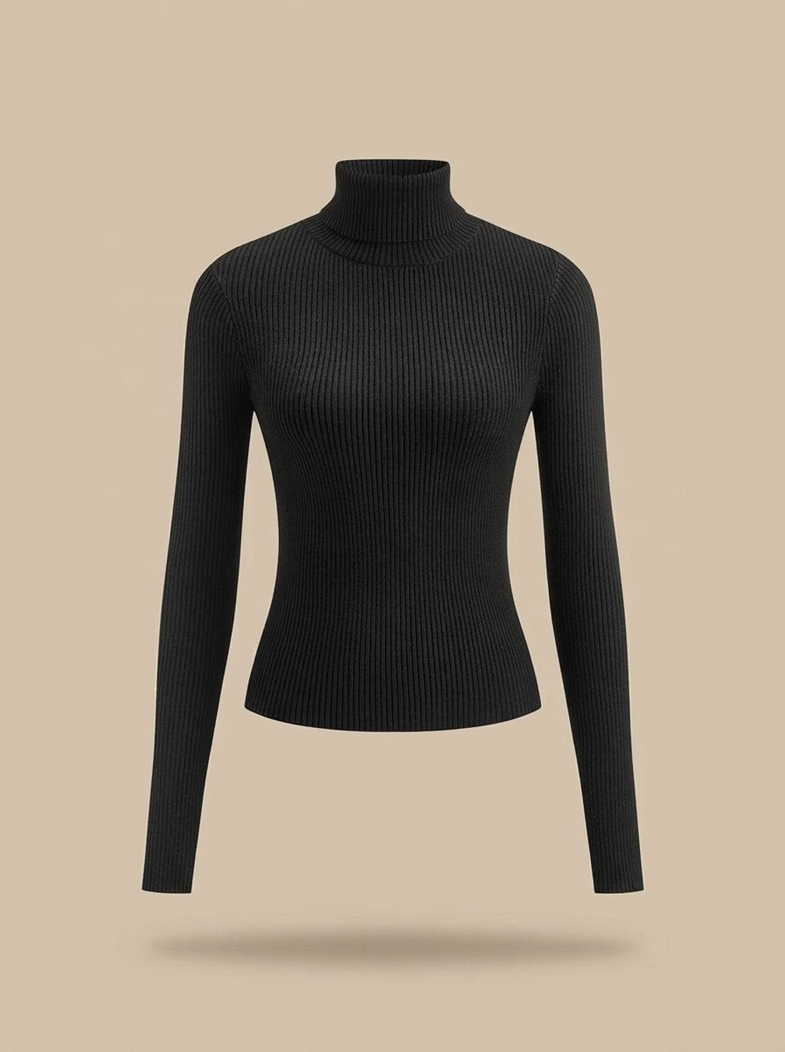 Achteraanzicht van de slim-fit coltrui