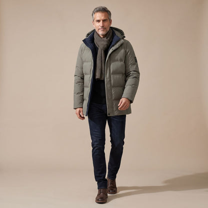 FELIX oversized gevoerde winterjas met afneembare capuchon voor heren