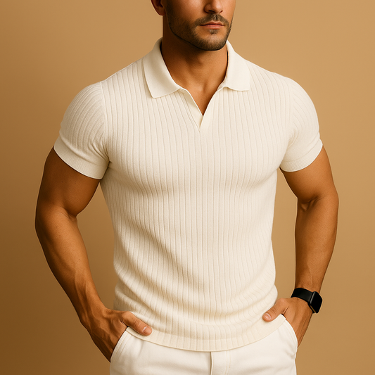 Slim fit poloshirt met stijlvolle reverskraag voor heren – TRI