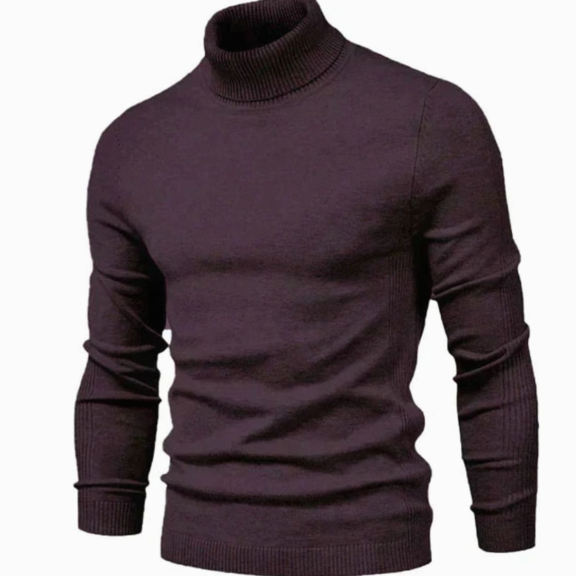 HAAKON heren slim-fit coltrui in warme geribde brei
