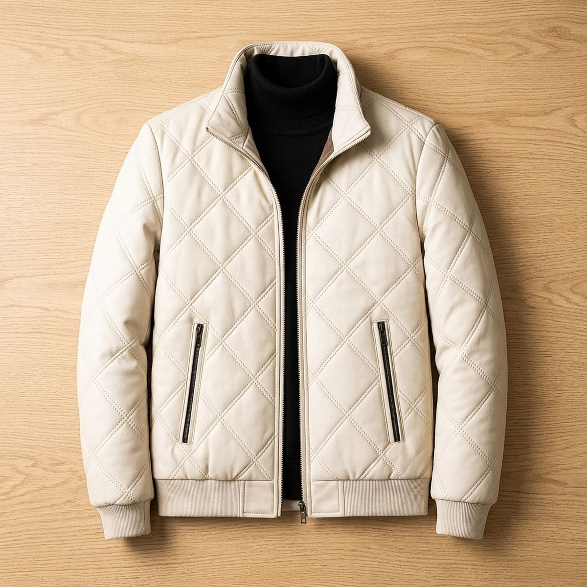 Herenjas gecombineerd met jeans en sneakers