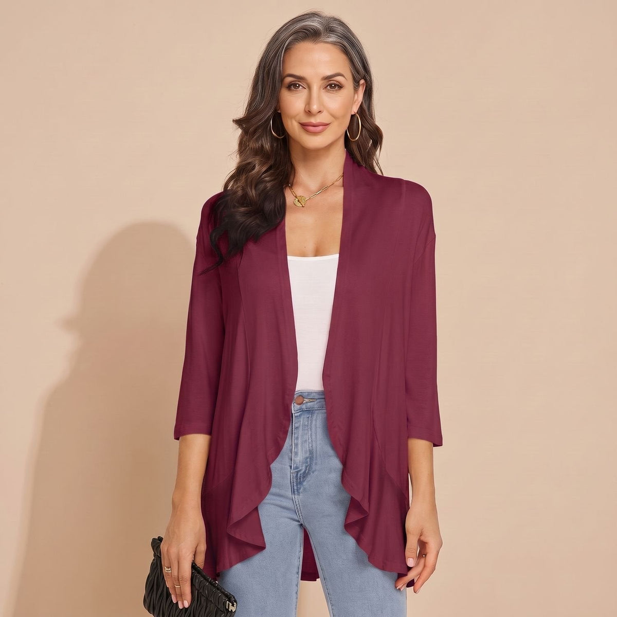 Dames vest in verschillende kleuren weergegeven