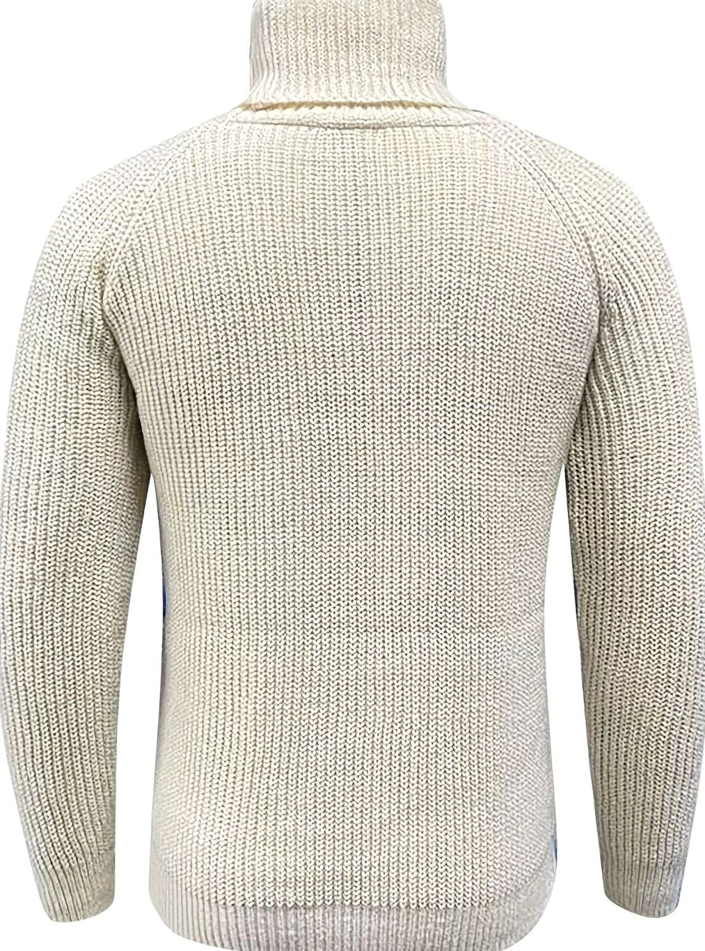 Heren coltrui gedragen als laagje onder een jas voor winterse look