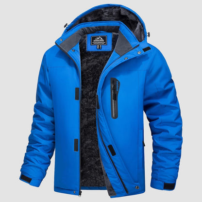 NORDKAP jas in zwart, achteraanzicht met fleece voering