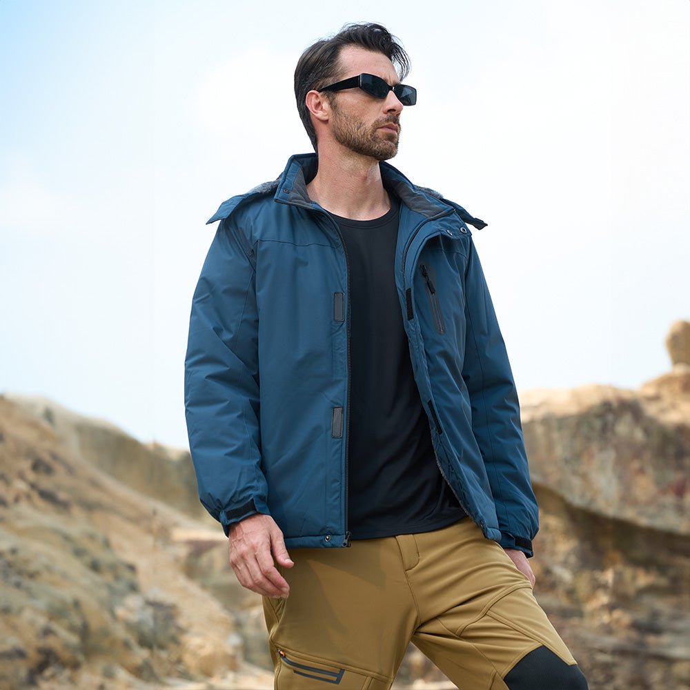 NORDKAP jas in denim blauw met technische pasvorm
