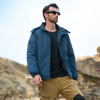 NORDKAP jas in denim blauw met technische pasvorm
