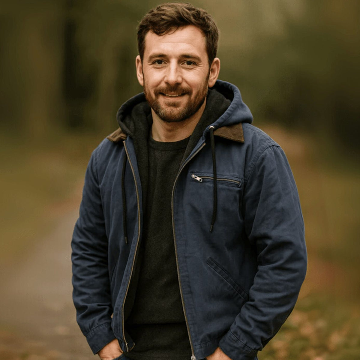 Rits borstzak van de NORDVIK hoodie jas van dichtbij