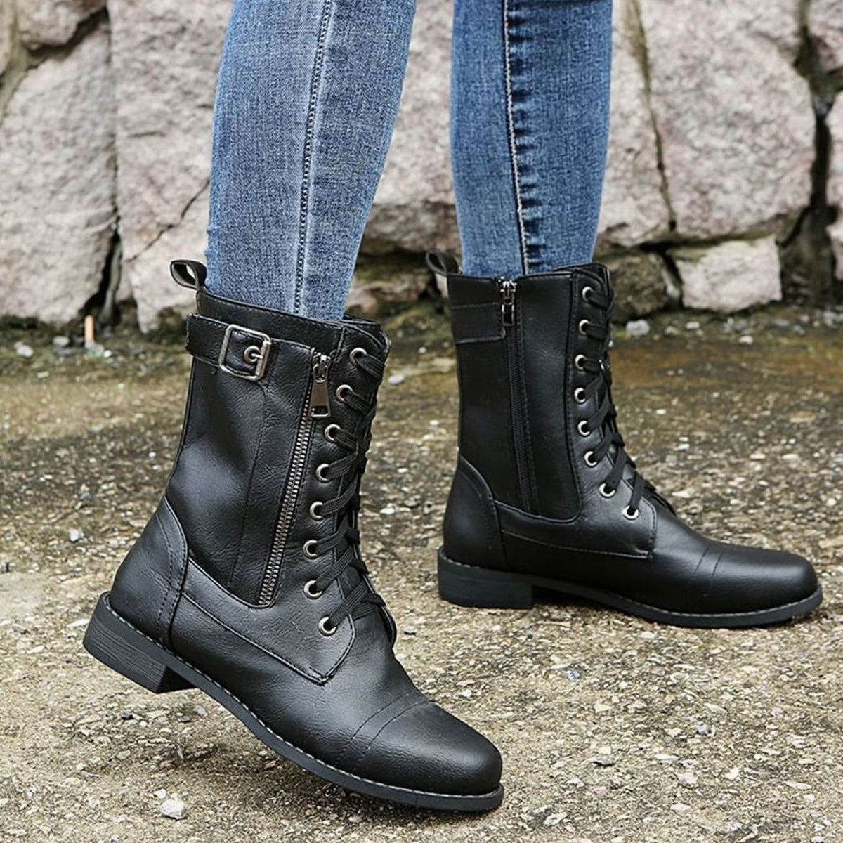 NOVA combat boots in bruine kleurvariant