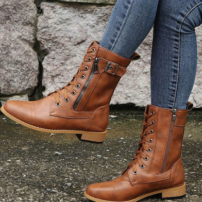 NOVA combat boots in zwarte kleurvariant