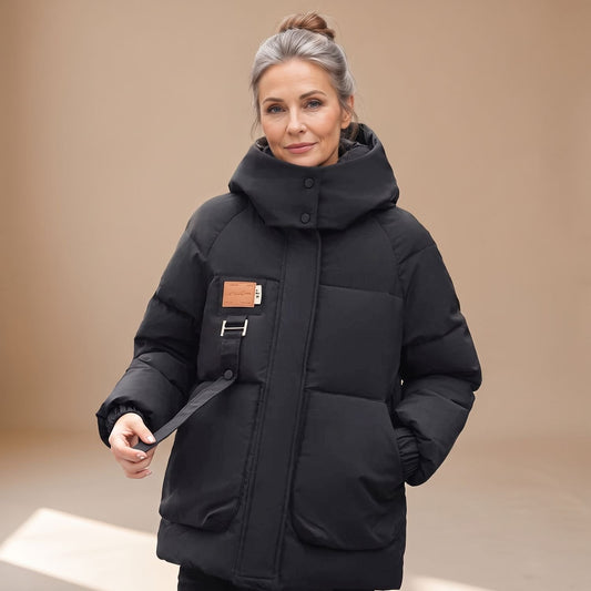 PELLORA oversized gewatteerde damesjas met capuchon in stadslook