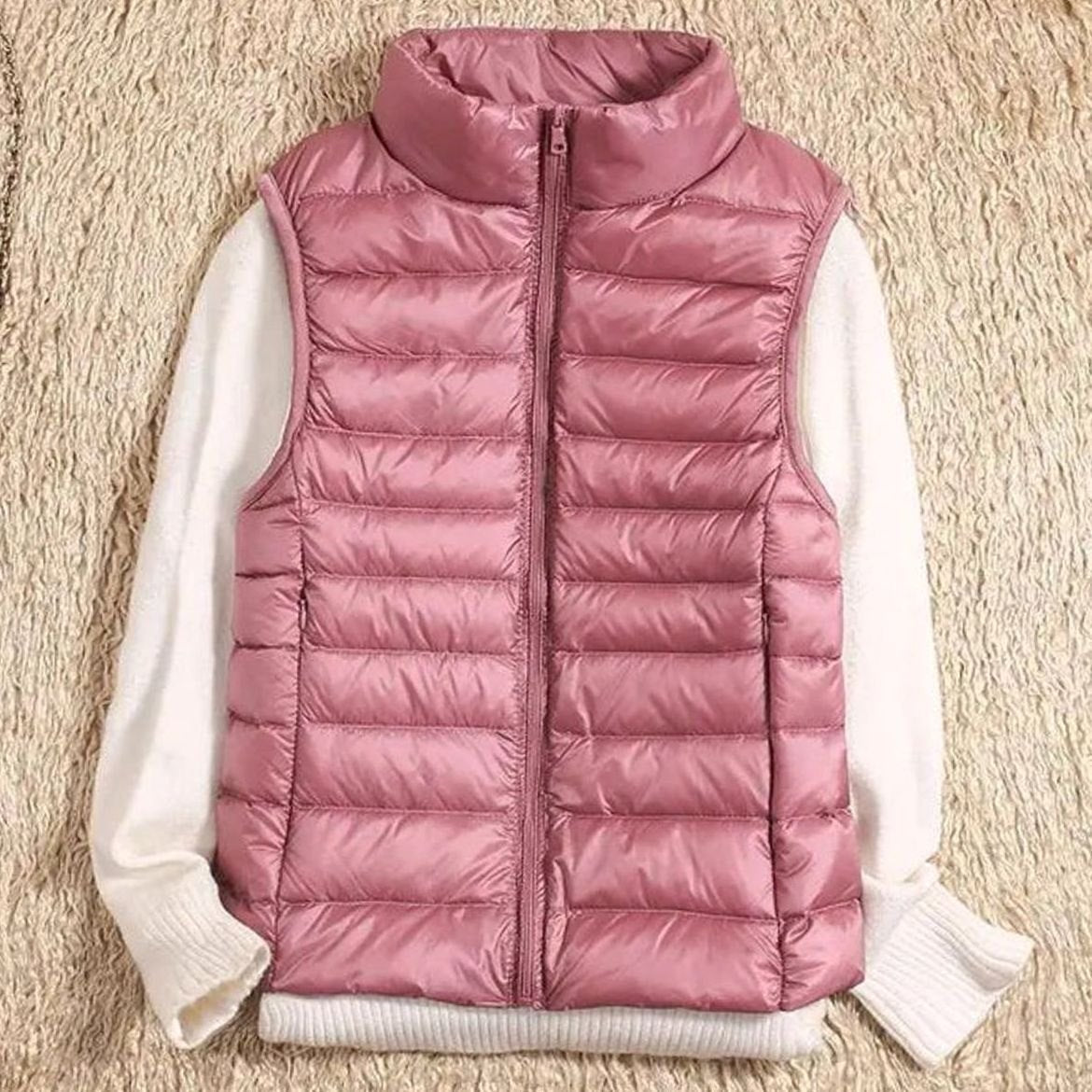 QUENNA gewatteerde mouwloze bodywarmer voor dames met rits aan de voorzijde