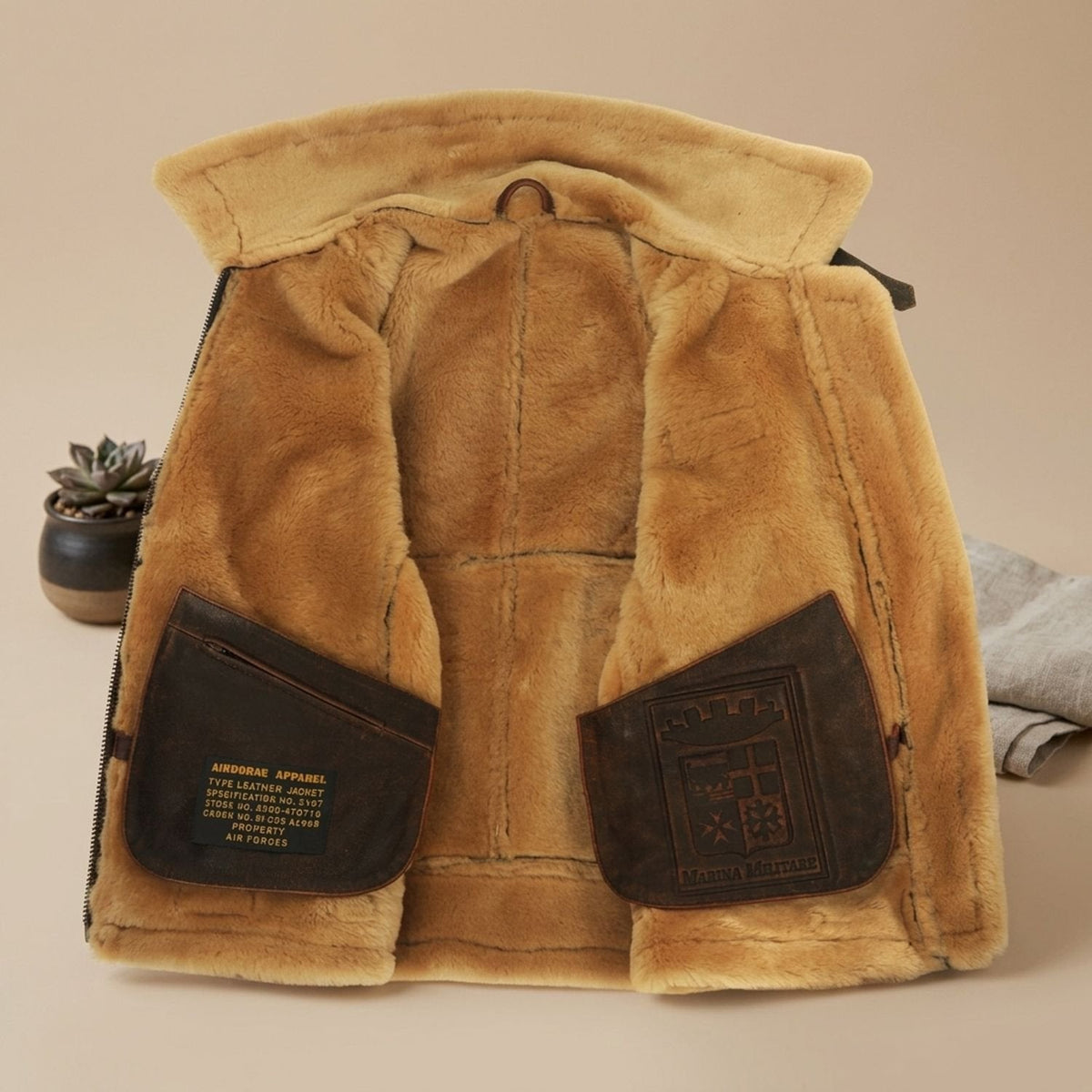 RANGER jack met opgezette schapenvacht kraag