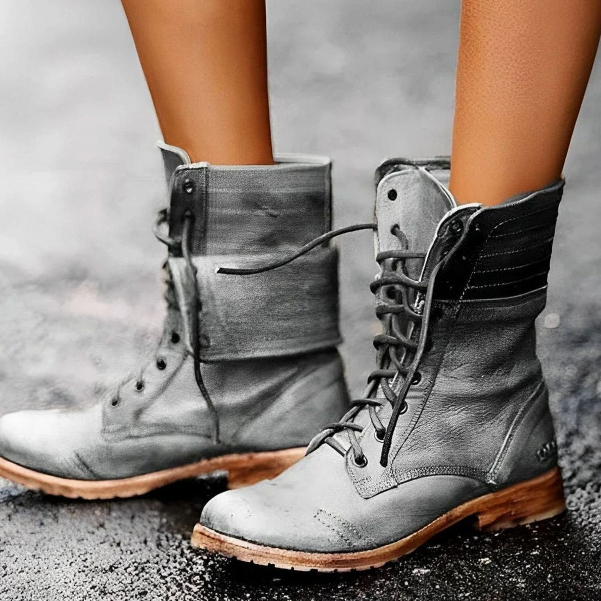 RAVEN veterlaarzen gedragen met jeans voor een stoere streetstyle look