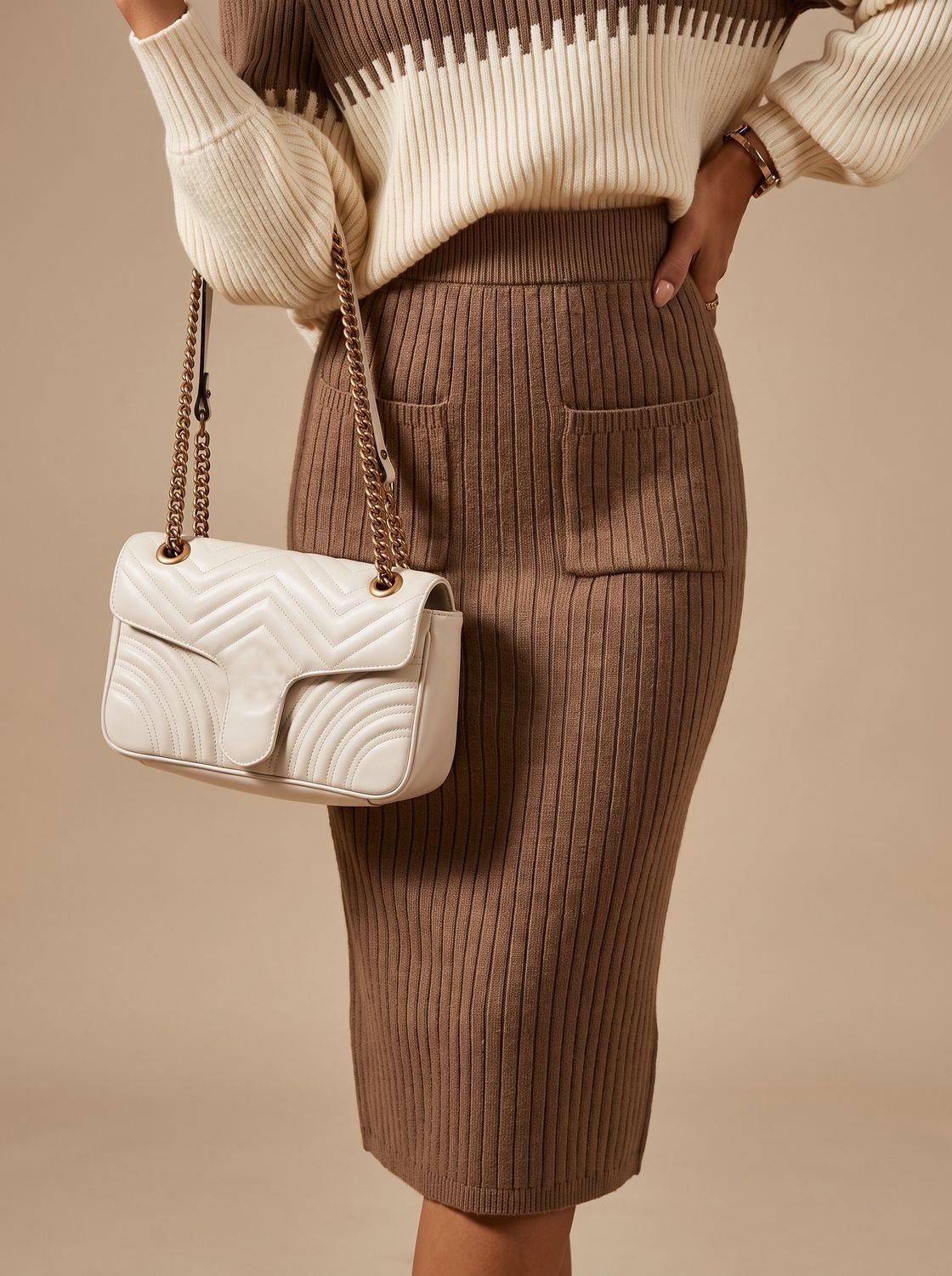 Volledige outfitfoto van de SELVIRA twinset