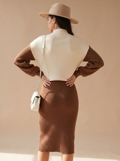 SELVIRA set gecombineerd met enkellaarzen voor casual look
