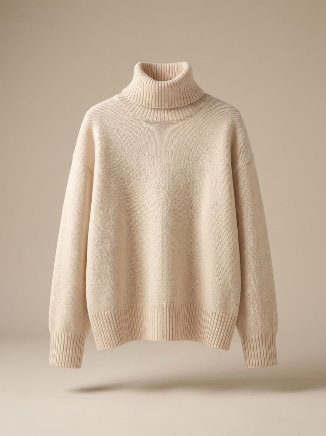 SNOWMIRA oversized kasjmier coltrui voor dames in neutrale kleur