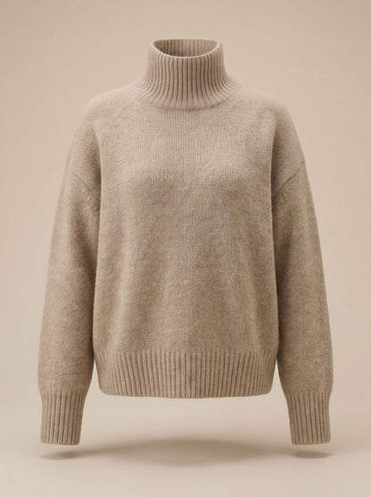 Detailfoto van de zachte kasjmier stof van de SNOWMIRA trui