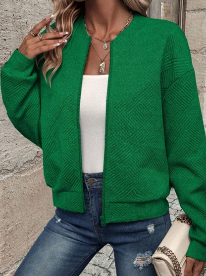 Dames vest met getextureerde ruitpatroon knit stof detail