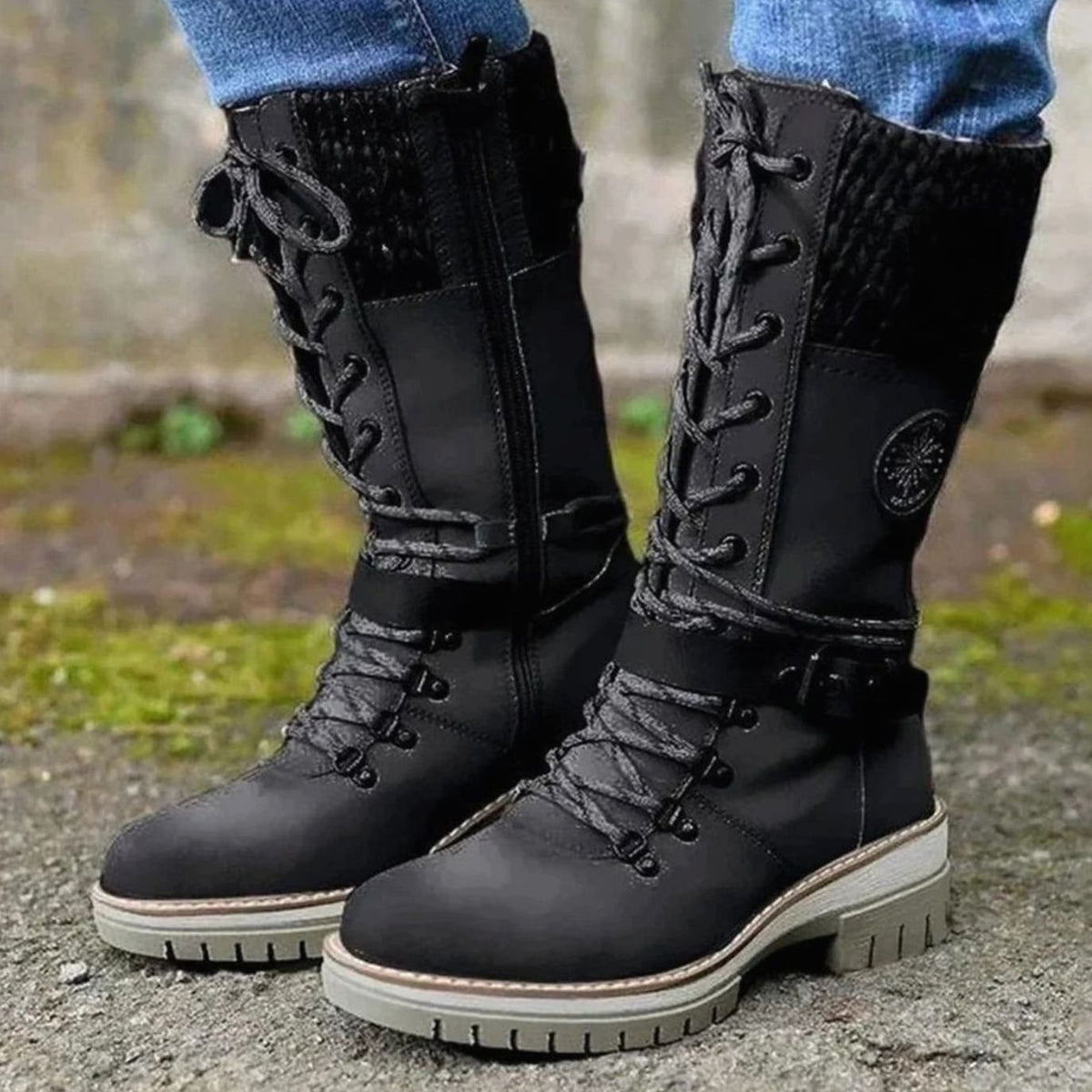 WINTERLY winterlaarzen gedragen met jeans en dikke trui