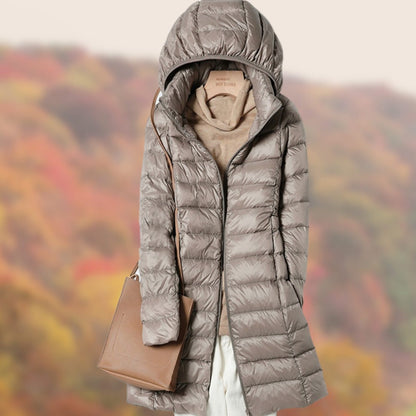 WINTESSA puffer jas gedragen met coltrui voor casual winterlook