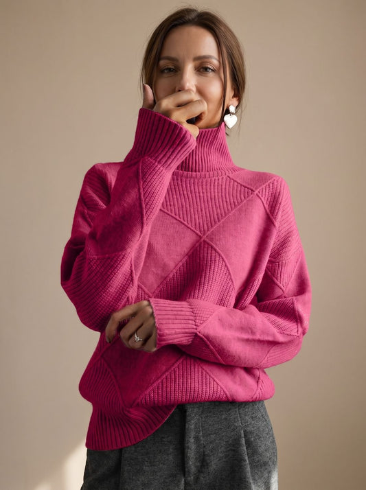 ZEPHIRA dames coltrui met geometrisch strikpatroon in oversized pasvorm